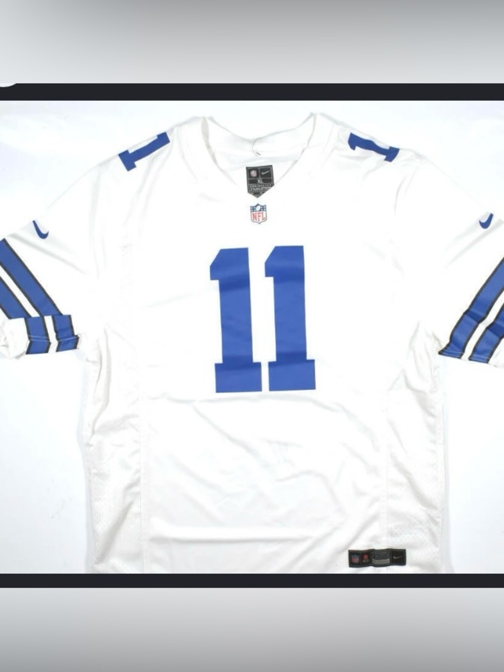 Nike NFL White & Blue #11 Men's Football Jersey